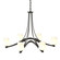 Ribbon Oval Ribbon 6 Arm Chandelier in Natural Iron (39|104106-SKT-20-GG0236)