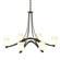 Ribbon Oval Ribbon 6 Arm Chandelier in Dark Smoke (39|104106-SKT-07-GG0236)