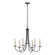 Simple Lines Simple Sweep 6 Arm Chandelier in Natural Iron (39|101160-SKT-20)
