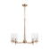 Zire Five Light Chandelier in Satin Brass (454|3190305-848)