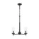 Zire Three Light Chandelier in Midnight Black (454|3190303-112)
