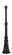 6.5ft Post with Cast Aluminum Base 6.5' Surface Mount Post in Black (13|6638BK)