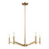 Vector Five Light Chandelier in Satin Brass (454|3124305-848)