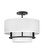 Graham LED Semi-Flush Mount in Black (13|38893BK)