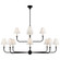 Piaf LED Chandelier in Aged Iron and Ebonized Oak (268|TOB 5453AI/EBO-L)