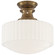 Milton Road One Light Flush Mount in Hand-Rubbed Antique Brass (268|TOB 5150HAB-WG)