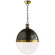 Hicks Two Light Pendant in Bronze with Antique Brass (268|TOB 5064BZ/HAB-WG)