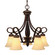 Torbellino Five Light Chandelier in Cordoban Bronze (62|8106-D5 CDB) Torbellino Five Light Chandelier in Cordoban Bronze (62|8106-D5 CDB)