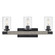 Lowell Three Light Bath Vanity in Matte Black (62|7808-BA3 BLK-CLR)