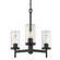 Winslett Three Light Chandelier in Matte Black (62|7011-3 BLK-CLR)