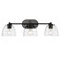 Roxie Three Light Bath Vanity in Matte Black (62|6958-BA3 BLK-BLK-CLR)