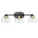 Roxie Three Light Bath Vanity in Matte Black (62|6958-BA3 BLK-BCB-CLR)