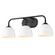Zoey Three Light Bath Vanity in Matte Black (62|6956-BA3 BLK-WHT)