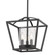 Mercer Three Light Mini Chandelier in Matte Black (62|4309-M3 BLK-BLK-SD)