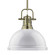 Duncan One Light Pendant in Aged Brass (62|3604-L AB-WH)