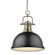 Duncan One Light Pendant in Aged Brass (62|3602-L AB-BLK)