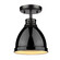Duncan One Light Flush Mount in Matte Black (62|3602-FM BLK-BK)