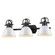 Duncan BCB Three Light Bath Vanity in Matte Black (62|3602-BA3 BLK-WH)