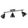 Duncan Three Light Semi-Flush Mount in Matte Black (62|3602-3SF BLK-BLK)