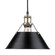 Orwell One Light Pendant in Aged Brass (62|3306-M AB-BLK)