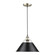 Orwell One Light Pendant in Aged Brass (62|3306-L AB-BLK)