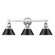 Orwell Three Light Bath Vanity in Chrome (62|3306-BA3 CH-BLK)