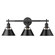 Orwell Three Light Bath Vanity in Matte Black (62|3306-BA3 BLK-BLK)