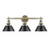 Orwell Three Light Bath Vanity in Aged Brass (62|3306-BA3 AB-BLK)