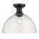 Hines One Light Semi-Flush Mount in Matte Black (62|3118-SF14 BLK-SD)