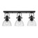 Hines BLK Three Light Semi-Flush Mount in Matte Black (62|3118-3SF BLK-SD)