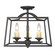 Athena Three Light Semi-Flush Mount in Natural Black (62|3072-SF NB)