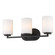 Manhattan Three Light Bath Vanity in Matte Black (62|2243-BA3 BLK-OP)