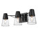 Ryker Three Light Bath Vanity in Matte Black (62|2124-BA3 BLK-CLR)