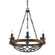 Madera Six Light Chandelier in Black Iron (62|1821-6 BI)