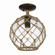 Haddoc One Light Semi-Flush Mount in Burnished Chestnut (62|1092-SF BC-SD)