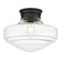 Ingalls One Light Semi-Flush Mount in Matte Black (62|0508-LSF BLK-CLR)