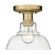 Carver One Light Flush Mount in Brushed Champagne Brass (62|0305-FM BCB-CLR)