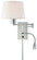 George's Reading Room LED Swing Arm Wall Lamp in Chrome (42|P478-077)
