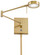 George's Reading Room LED Swing Arm Wall Lamp in Honey Gold (42|P4308-248)