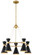 Conic Five Light Chandelier in Honey Gold (42|P1825-248)