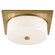 Newhouse Block Two Light Flush Mount in Hand-Rubbed Antique Brass (268|TOB 4216HAB-WG)