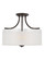 Norwood Three Light Semi-Flush Mount in Bronze (1|7739803EN3-710)