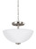 Oslo Two Light Semi-Flush Convertible Pendant in Brushed Nickel (1|77160EN3-962)