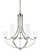 Hanford Nine Light Chandelier in Brushed Nickel (1|3124509EN3-962)