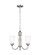 Seville Three Light Chandelier in Brushed Nickel (1|3120203-962)