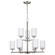 Oslo Nine Light Chandelier in Brushed Nickel (1|31162EN3-962)