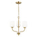 Windom Three Light Chandelier in Satin Brass (1|3102803-848)