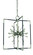 Zeta Eight Light Chandelier in Brushed Nickel with Matte Black Accents (8|L1118 BN/MBLACK)