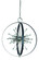 Nucleus Eight Light Chandelier in Brushed Nickel with Matte Black Accents (8|L1108 BN/MBLACK)