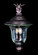 Carcassonne Three Light Exterior Post Mount in Raw Copper (8|8509 RC)